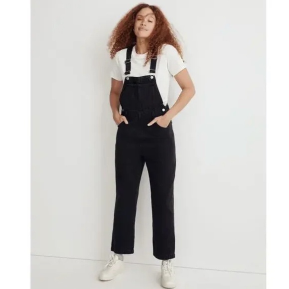 Madewell Straight-Leg Overalls in Lunar Wash Size L - Picture 1 of 10
